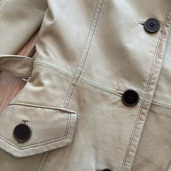 Vintage Le Chateau 70s Style Leather Trench Coat - Picture 12 of 16